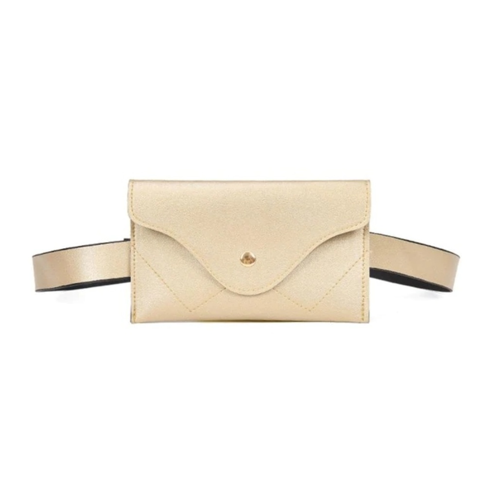 Creme belt pouch